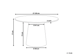 Tavolo da pranzo OYEN Marrone scuro 120 cm 120 cm