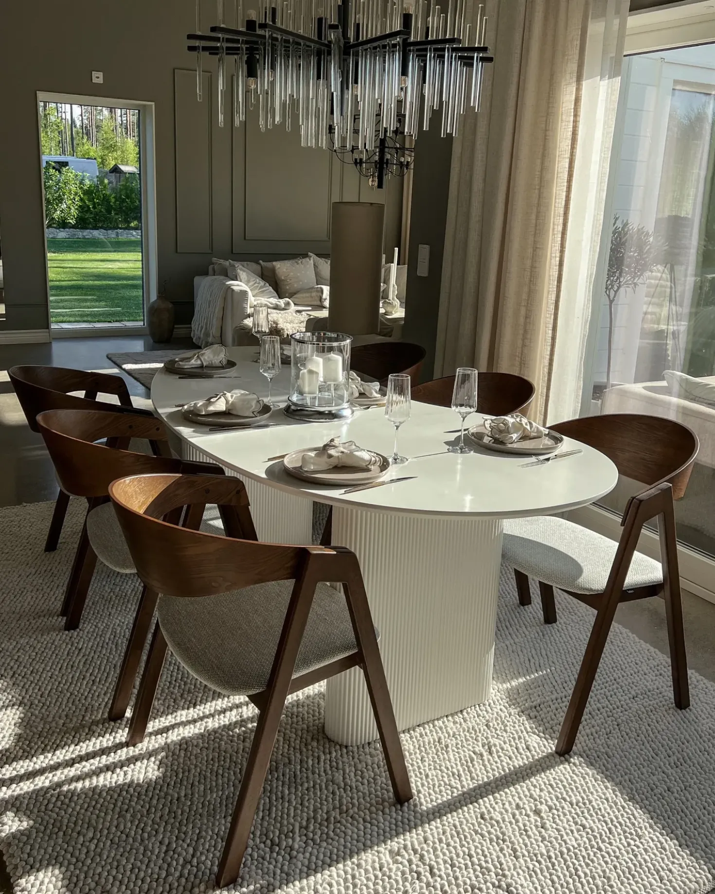 Tavolo da pranzo PEERY Bianco 198 cm 93 cm