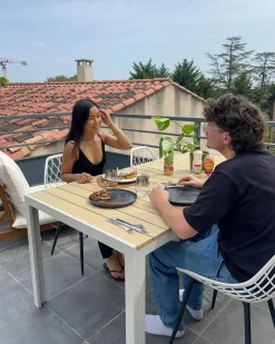 Tavolo da pranzo per 8 persone COMO 184 cm 90 cm Beige
