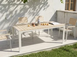 Tavolo da pranzo per 8 persone COMO 184 cm 90 cm Beige