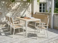Tavolo da pranzo per 8 persone COMO 184 cm 90 cm Beige