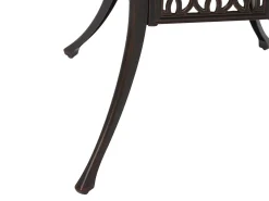 Tavolo da pranzo per 4 persone ANCONA 90 cm 90 cm Metallo Marrone scuro