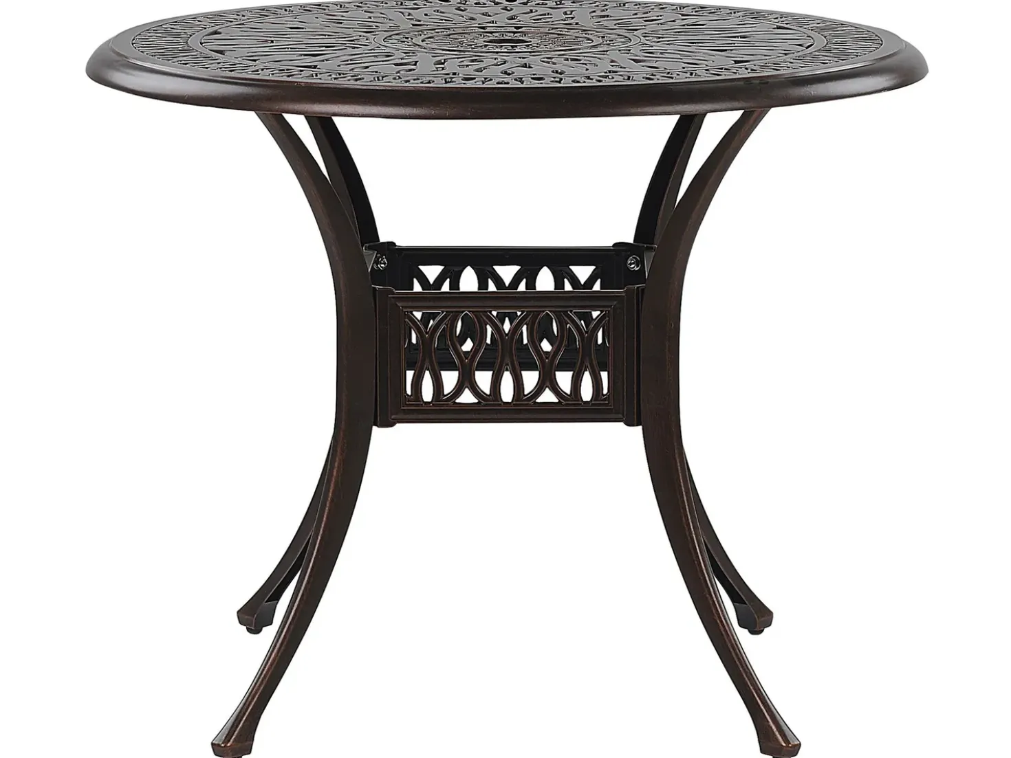 Tavolo da pranzo per 4 persone ANCONA 90 cm 90 cm Metallo Marrone scuro
