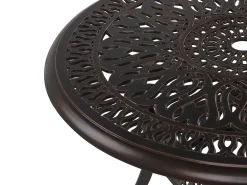 Tavolo da pranzo per 4 persone ANCONA 90 cm 90 cm Metallo Marrone scuro