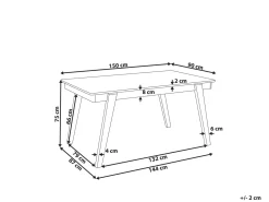 Tavolo da pranzo PHOLA Rovere chiaro 150 cm 90 cm