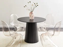 Tavolo da pranzo PLATO Nero 100 cm 100 cm Metallo