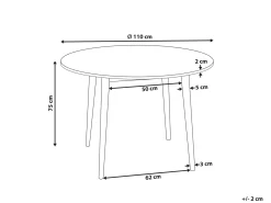 Tavolo da pranzo RADAN Marrone chiaro 110 cm 110 cm