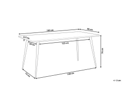 Tavolo da pranzo SANTIAGO Grigio effetto cemento 160 cm 80 cm