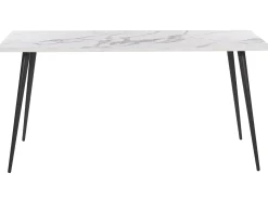 Tavolo da pranzo SANTIAGO Marmo bianco 160 cm 80 cm
