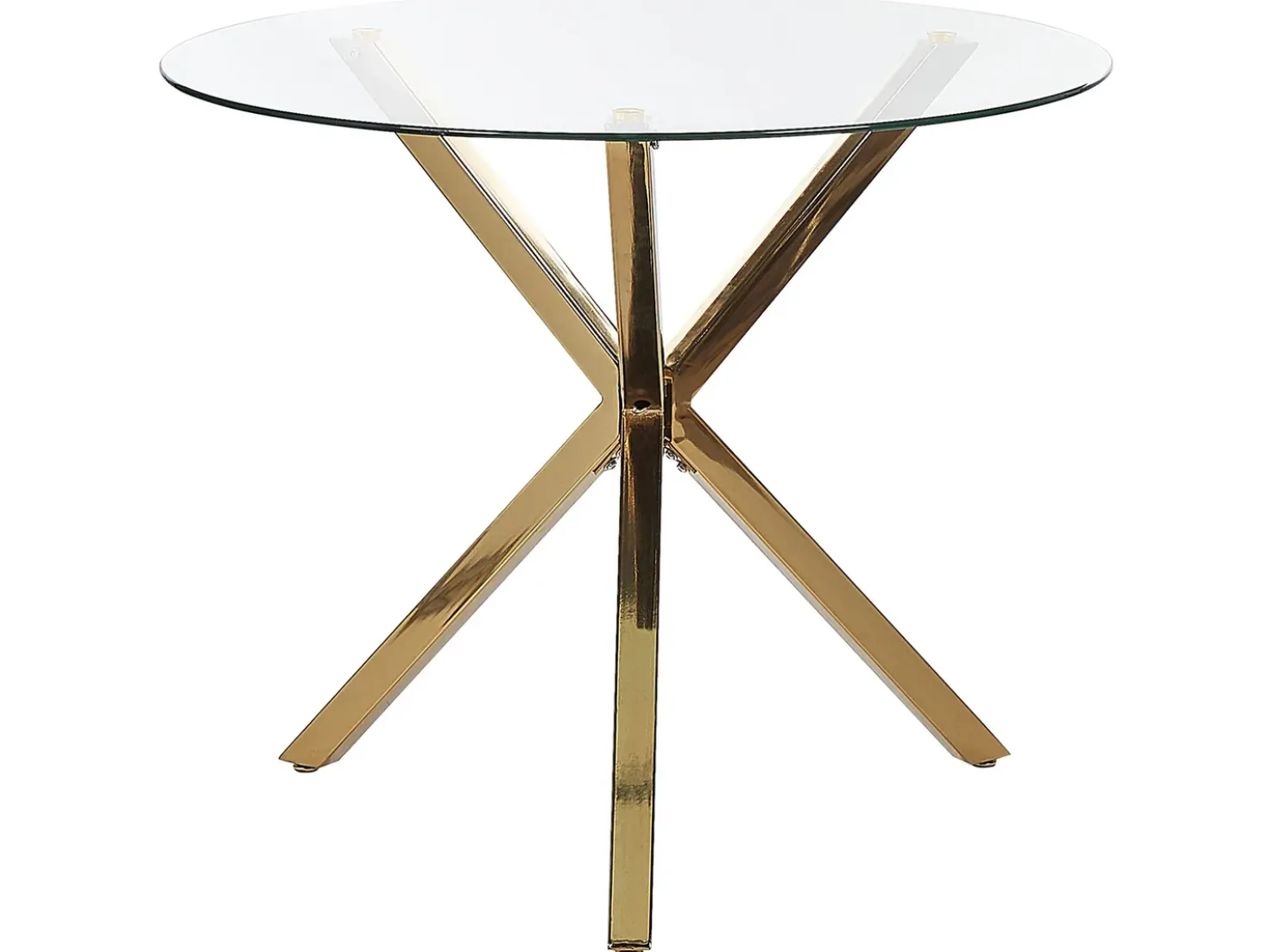 Tavolo da pranzo SAVONI Oro 90 cm 90 cm Vetro temperato