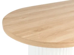 Tavolo da pranzo SHERIDAN Marrone chiaro/Bianco 180 cm 90 cm