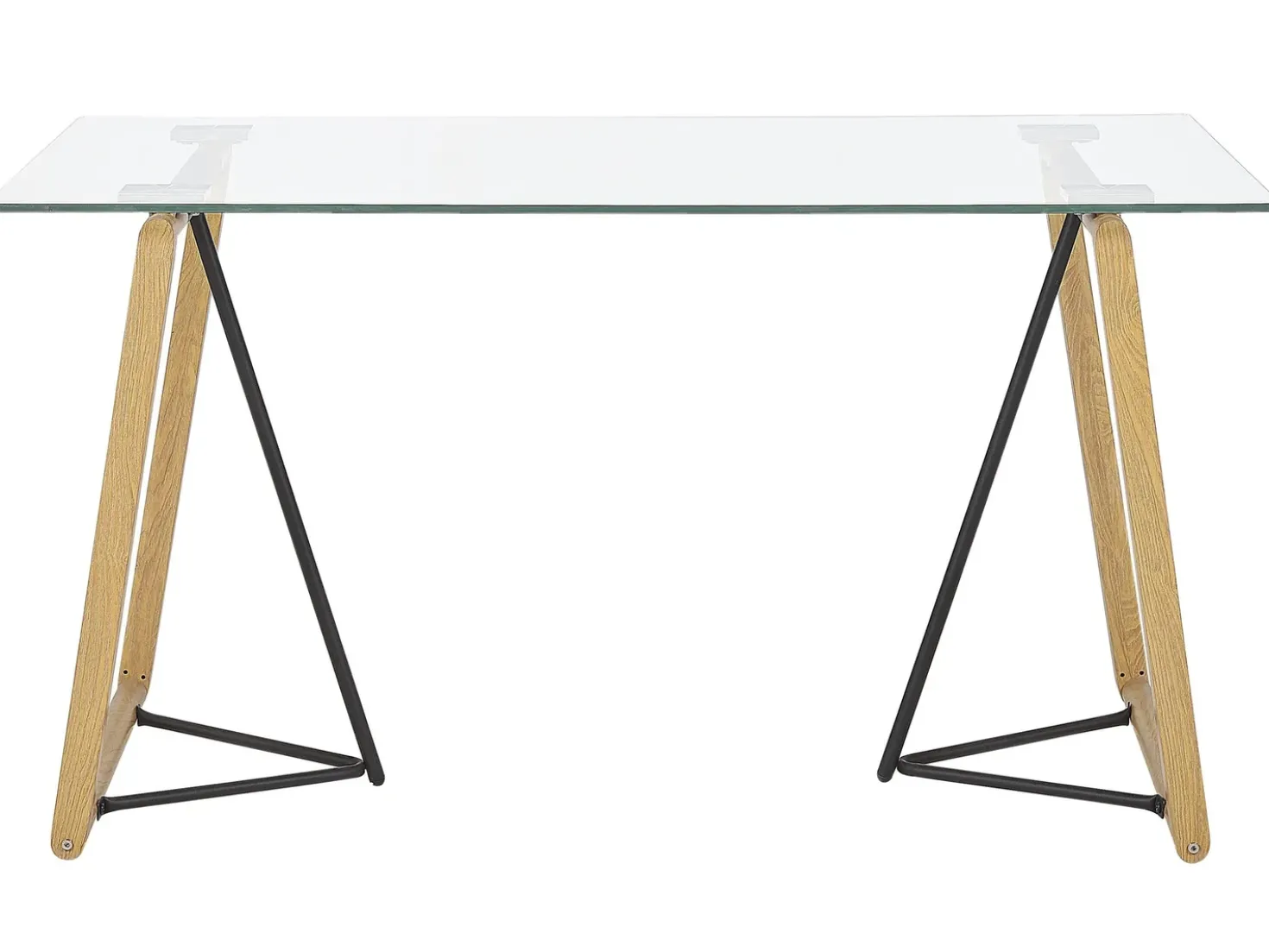 Tavolo da pranzo TACOMA Marrone chiaro 140 cm 80 cm Vetro temperato
