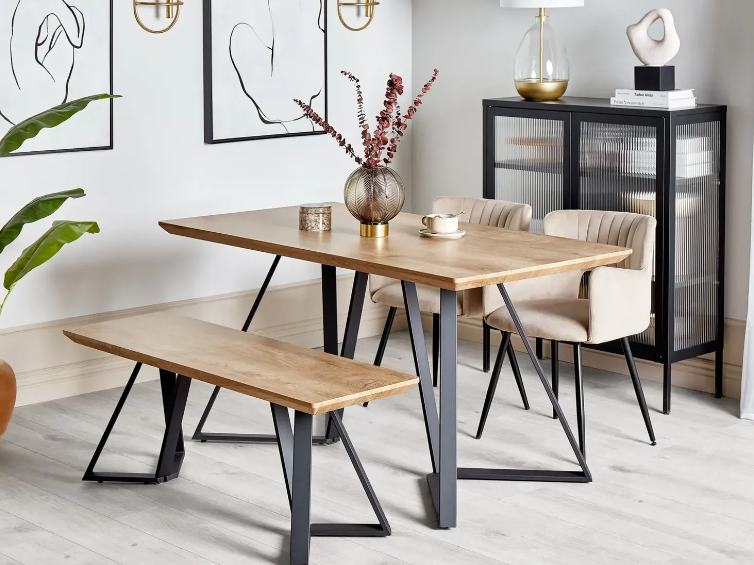 Tavolo da pranzo UPTON Marrone chiaro 140 cm 80 cm