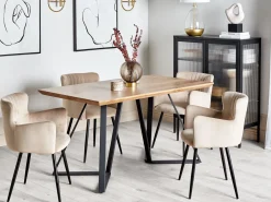 Tavolo da pranzo UPTON Marrone chiaro 140 cm 80 cm