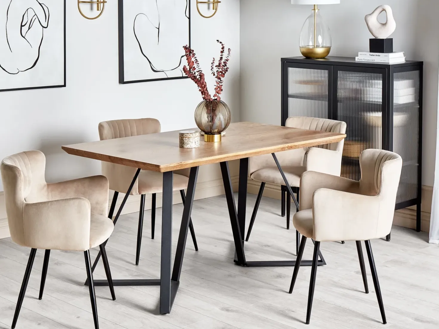 Tavolo da pranzo UPTON Marrone chiaro 140 cm 80 cm