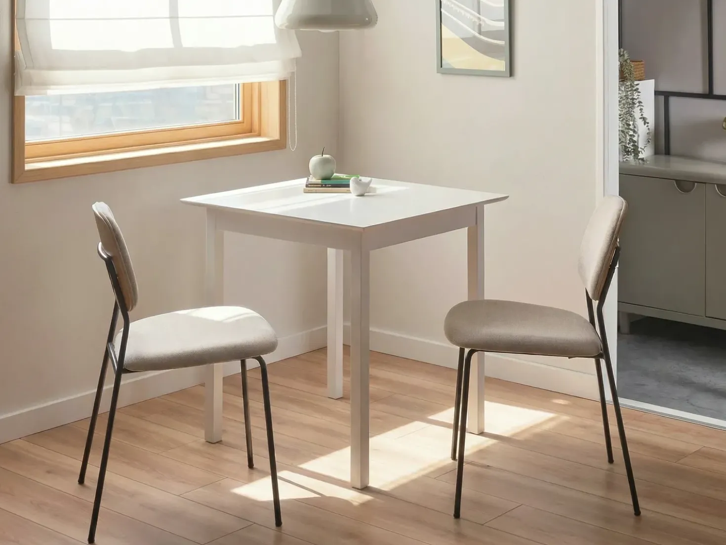 Tavolo da pranzo VERITAS Bianco 75 cm 75 cm Legno di pino