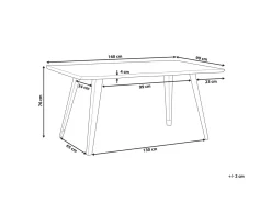 Tavolo da pranzo WITNEY Marrone scuro 160 cm 90 cm