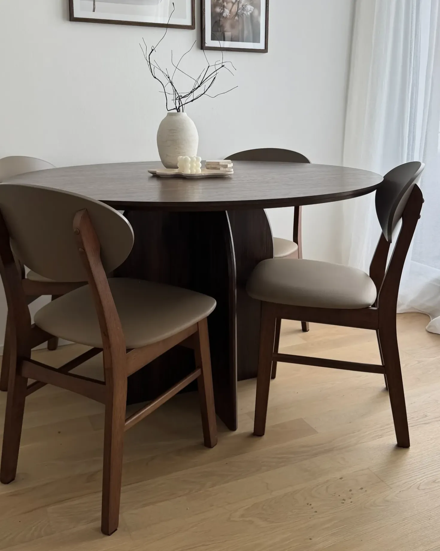 Tavolo da pranzo YARRA Marrone scuro 120 cm 120 cm
