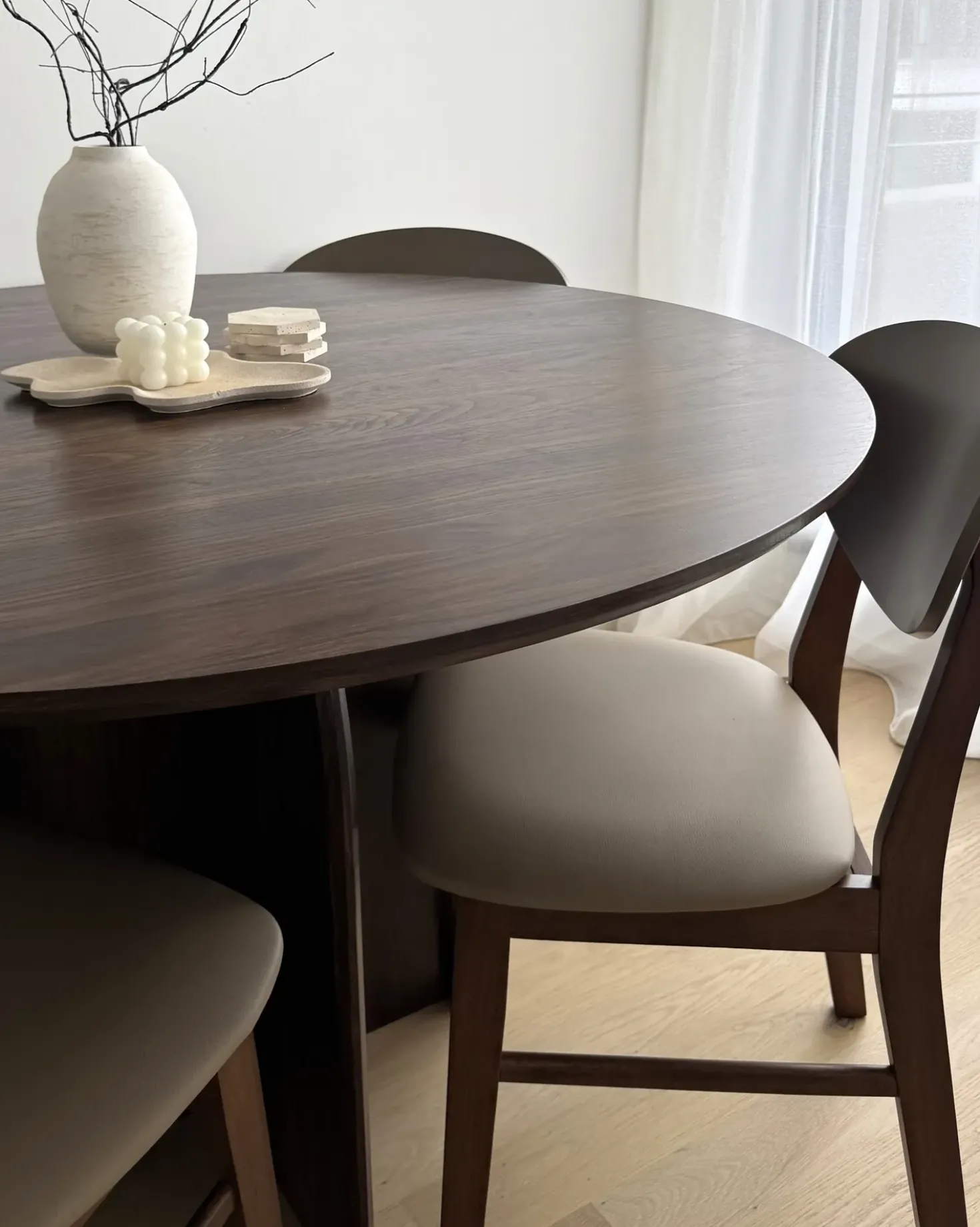 Tavolo da pranzo YARRA Marrone scuro 120 cm 120 cm