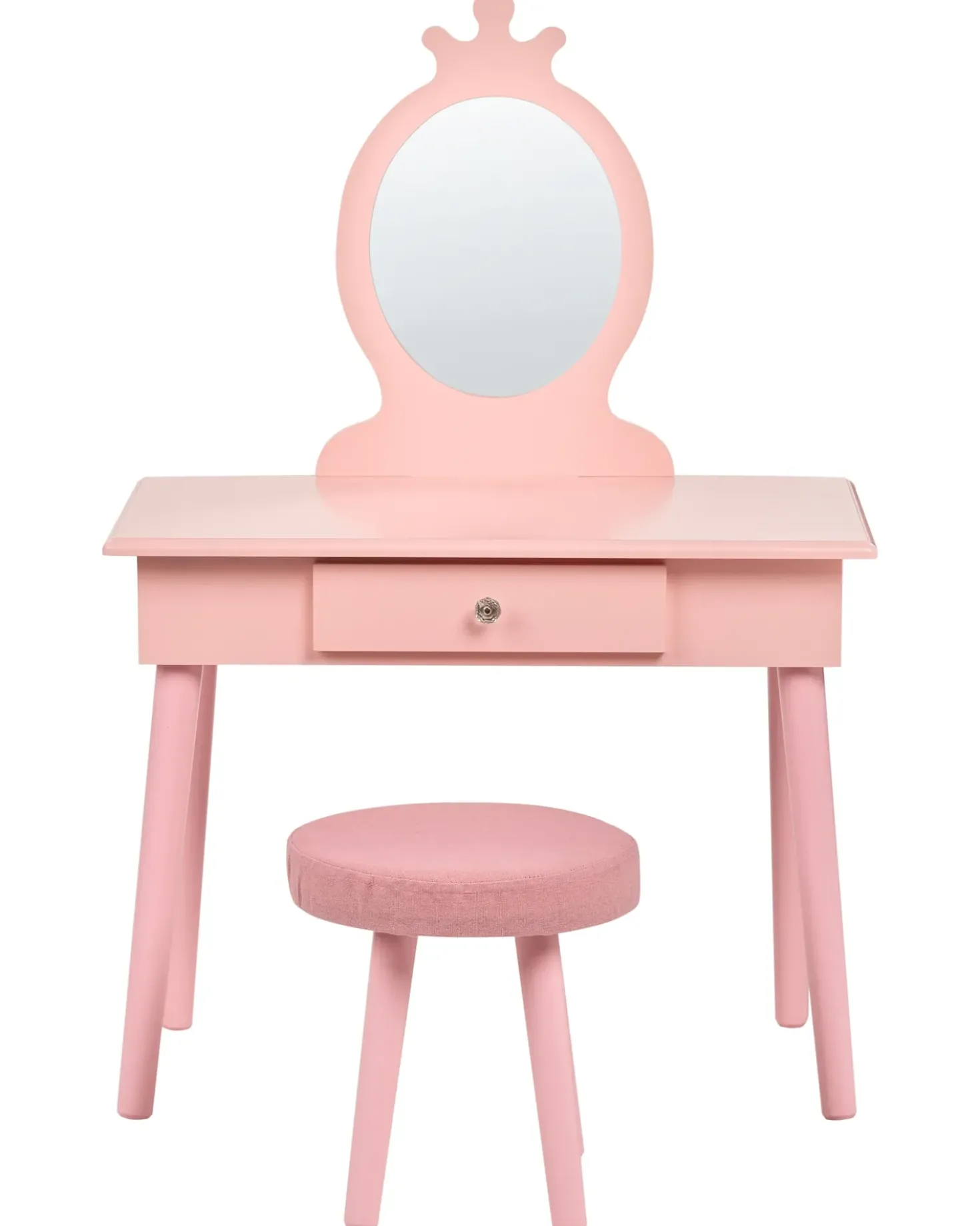 Tavolo da toilette per bambini con sgabello MARGIE Rosa
