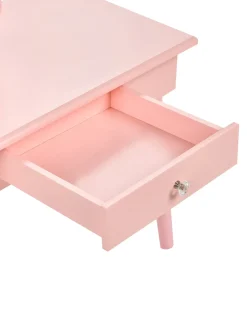 Tavolo da toilette per bambini con sgabello MARGIE Rosa