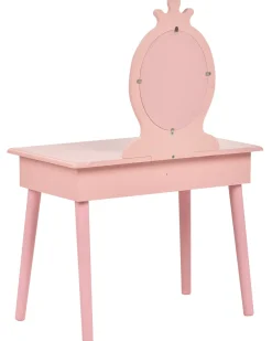 Tavolo da toilette per bambini con sgabello MARGIE Rosa