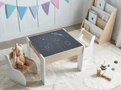 Tavolo per bambini con sedie LOYD Bianco