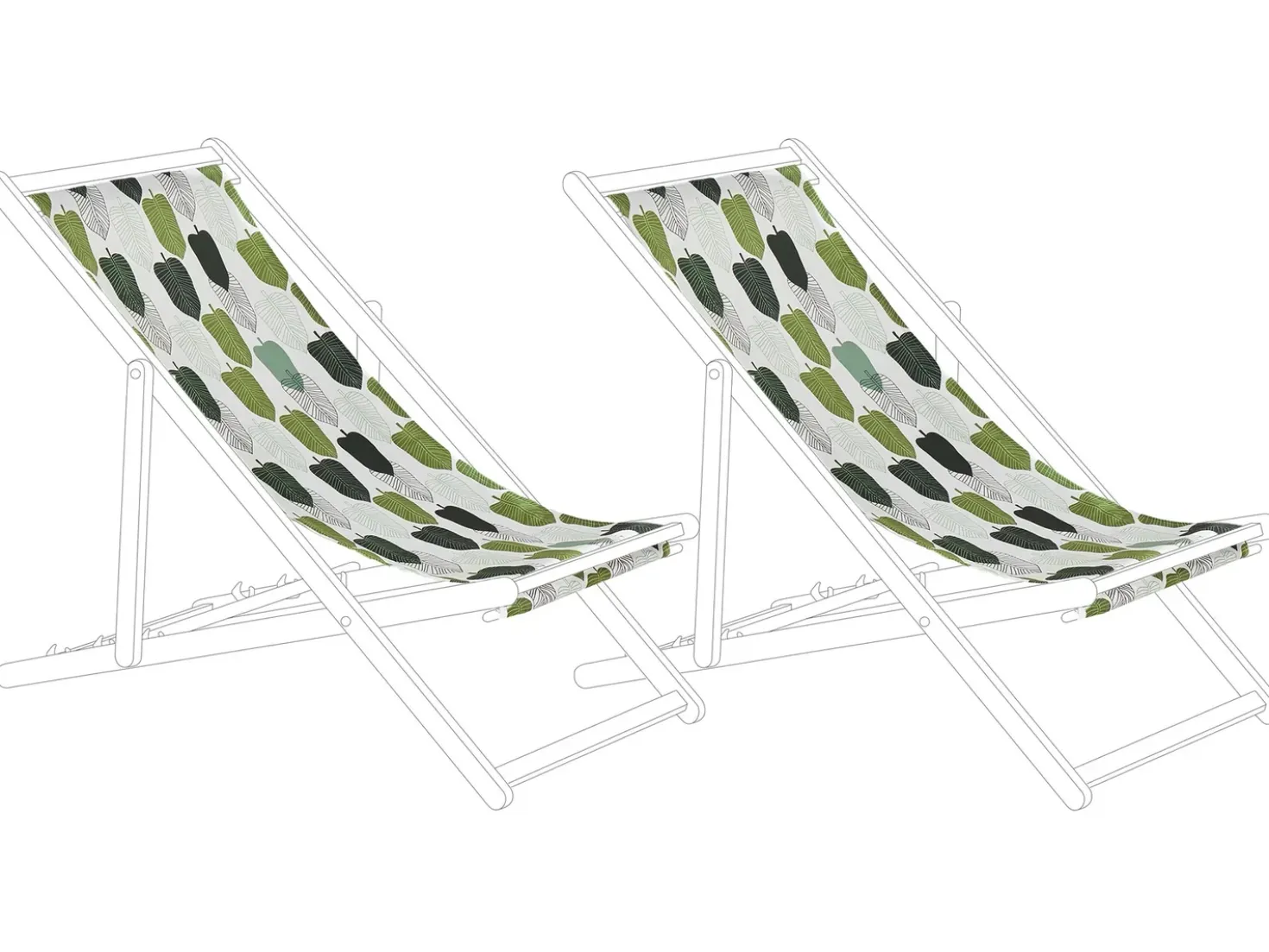 Teli da sdraio ANZIO/AVELLINO 113 x 44 cm Verde