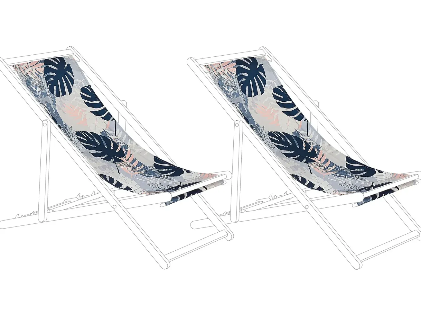 Teli da sdraio ANZIO/AVELLINO 113 x 44 cm Blu