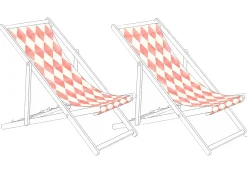 Teli da sdraio ANZIO/AVELLINO 113 x 44 cm Rosso chiaro