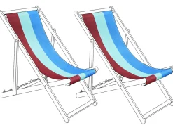 Teli da sdraio ANZIO/AVELLINO 113 x 44 cm Multicolore