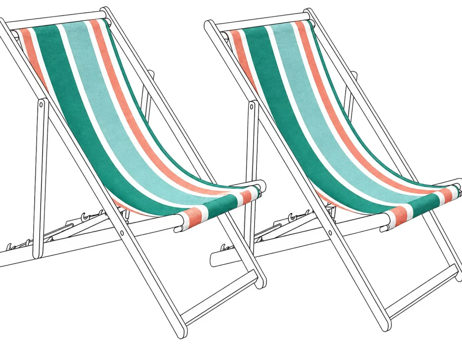 Teli da sdraio ANZIO/AVELLINO 113 x 44 cm Multicolore
