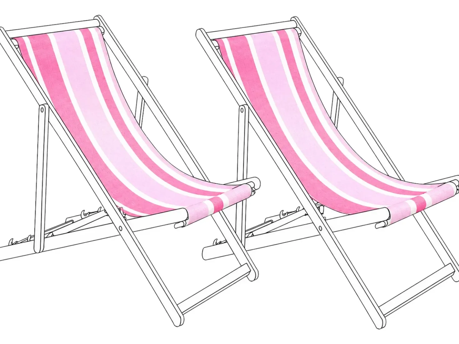 Teli da sdraio ANZIO/AVELLINO 113 x 44 cm Rosa