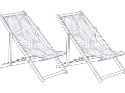 Teli da sdraio ANZIO/AVELLINO 113 x 44 cm Grigio
