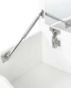 Toeletta con specchio e sgabello BELOEIL Bianco