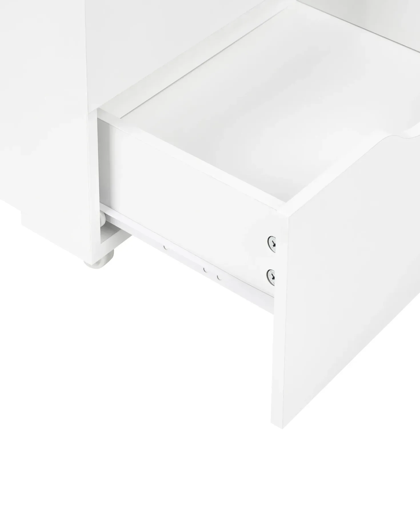 Toeletta con specchio e sgabello BELOEIL Bianco