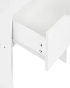 Toeletta con specchio e sgabello BELOEIL Bianco