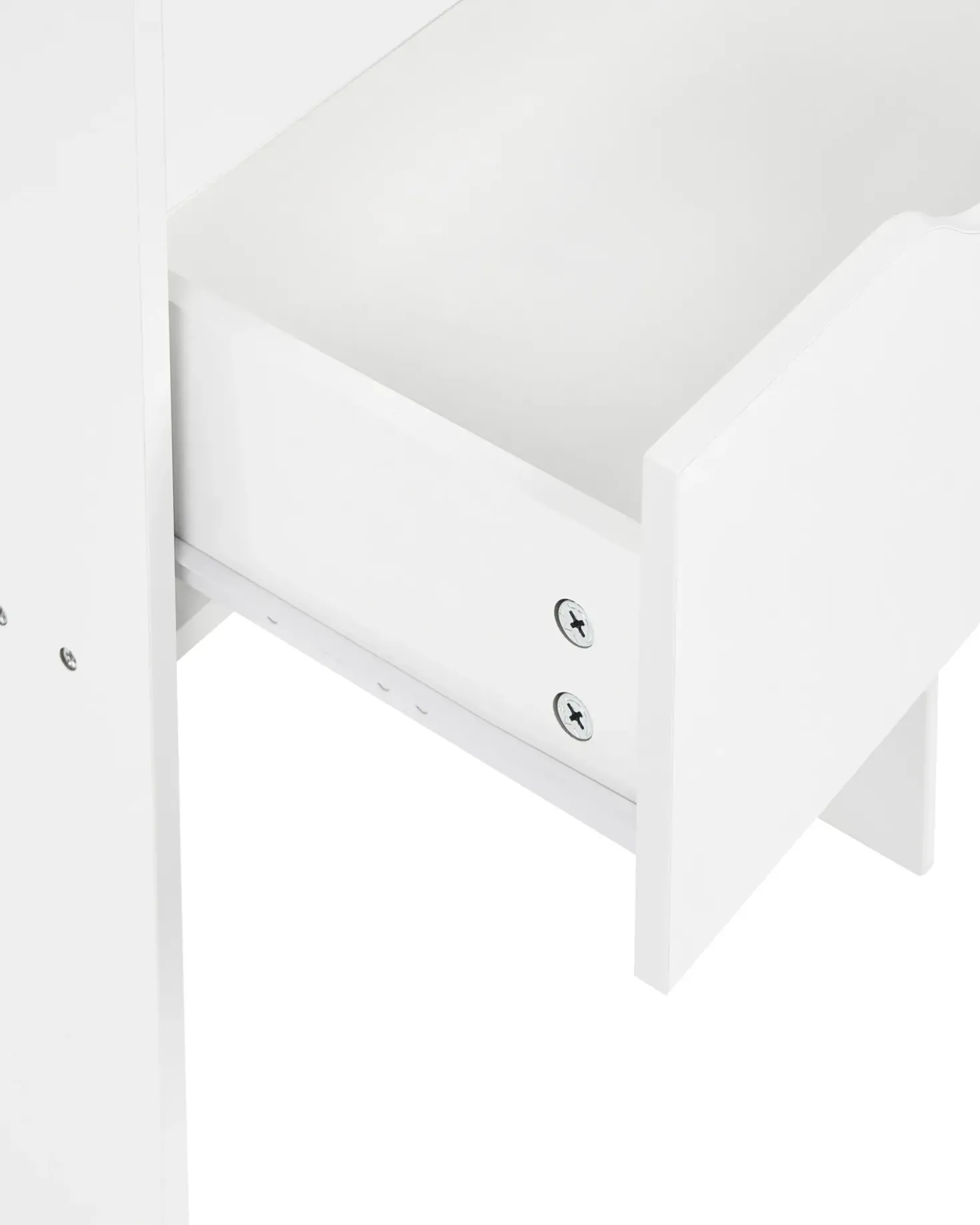 Toeletta con specchio e sgabello BELOEIL Bianco