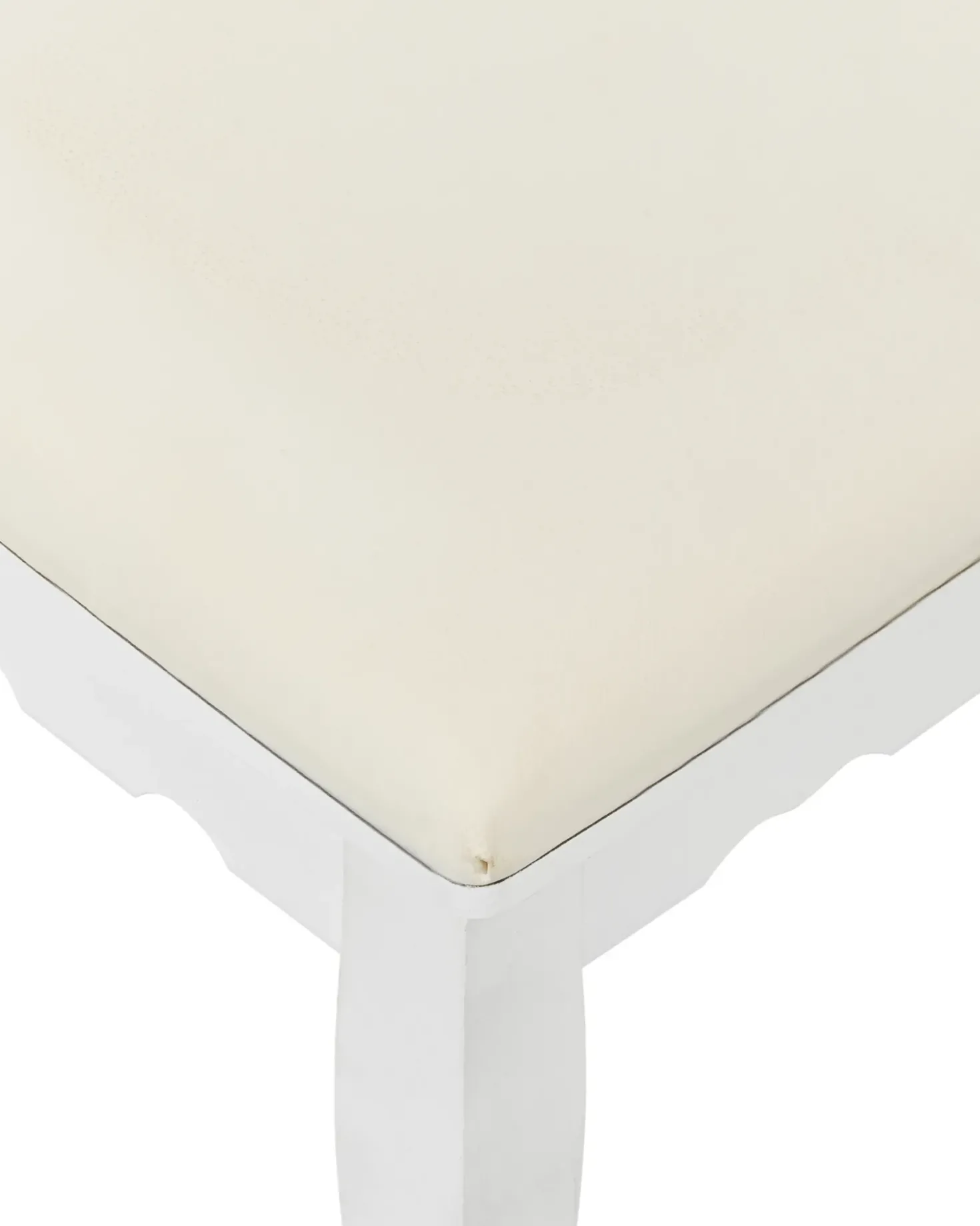 Toeletta con specchio e sgabello RAYON Bianco