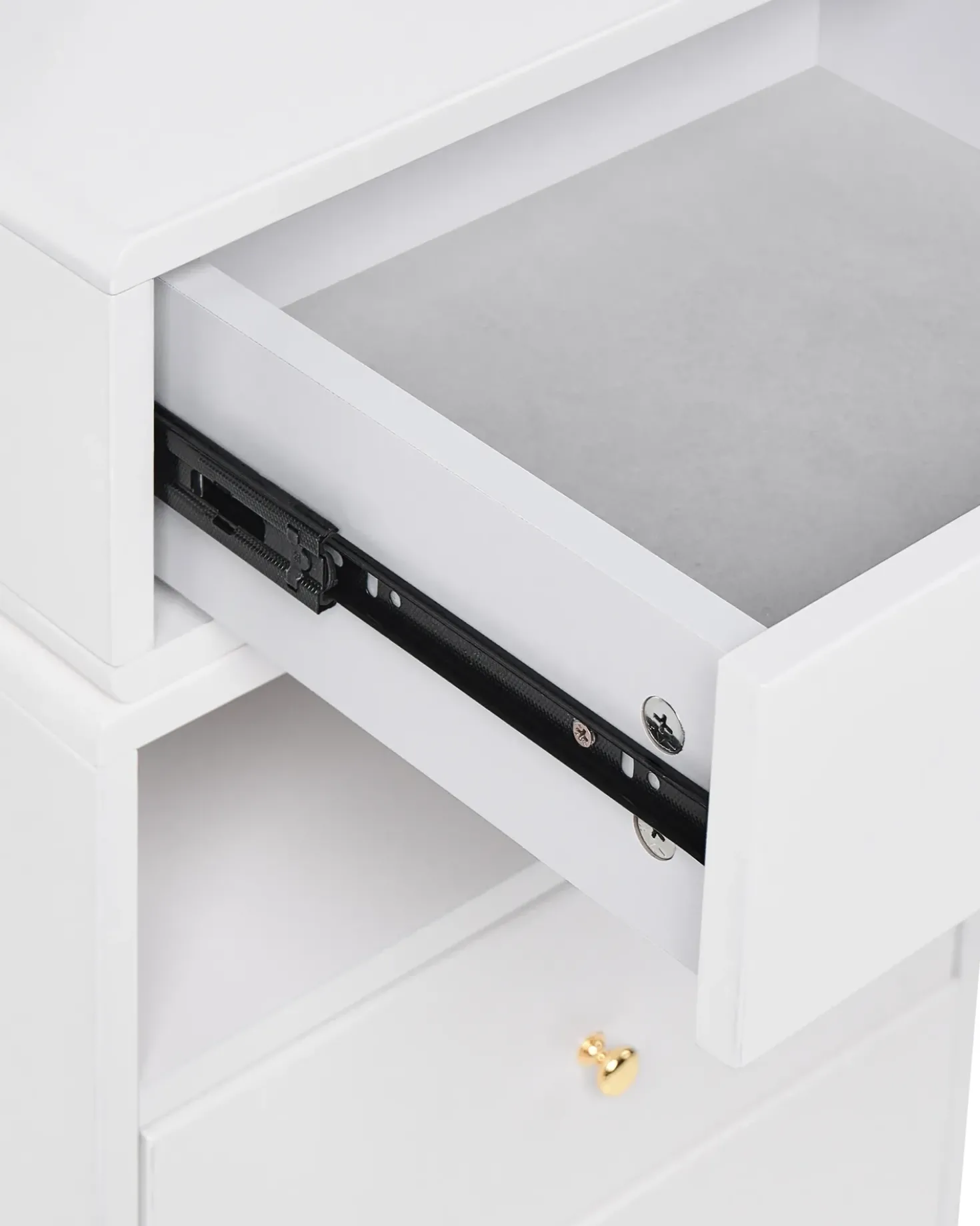 Toeletta con specchio e sgabello YVES LED Bianco