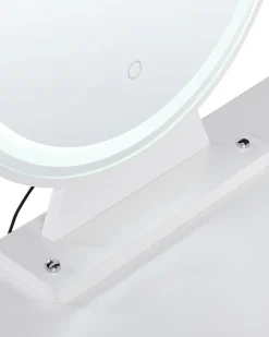 Toeletta con specchio e sgabello YVES LED Bianco