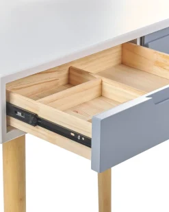 Toeletta con specchio e sgabello JOSSELIN LED Bianco