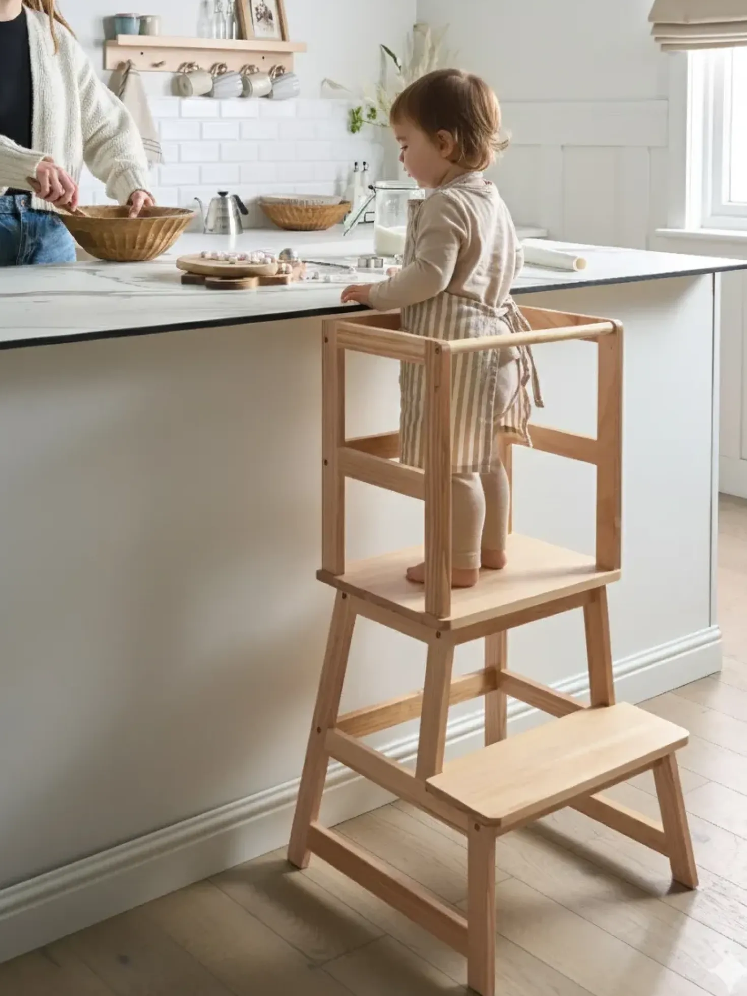 Torre Montessori BREMER Legno di pino Marrone chiaro