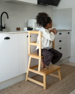 Torre Montessori BREMER Legno di pino Marrone chiaro