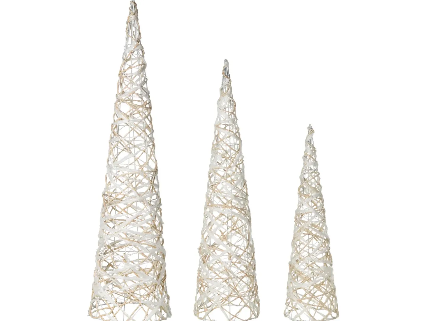 TUELSO Albero di Natale 60/80/100 cm Bianco/Oro