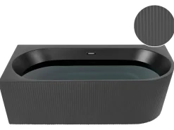Vasca da bagno angolare GOCTA Lato destro 170 x 80 cm Nero