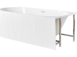 Vasca da bagno angolare GOCTA Lato Sinistro 170 x 77 cm Bianco