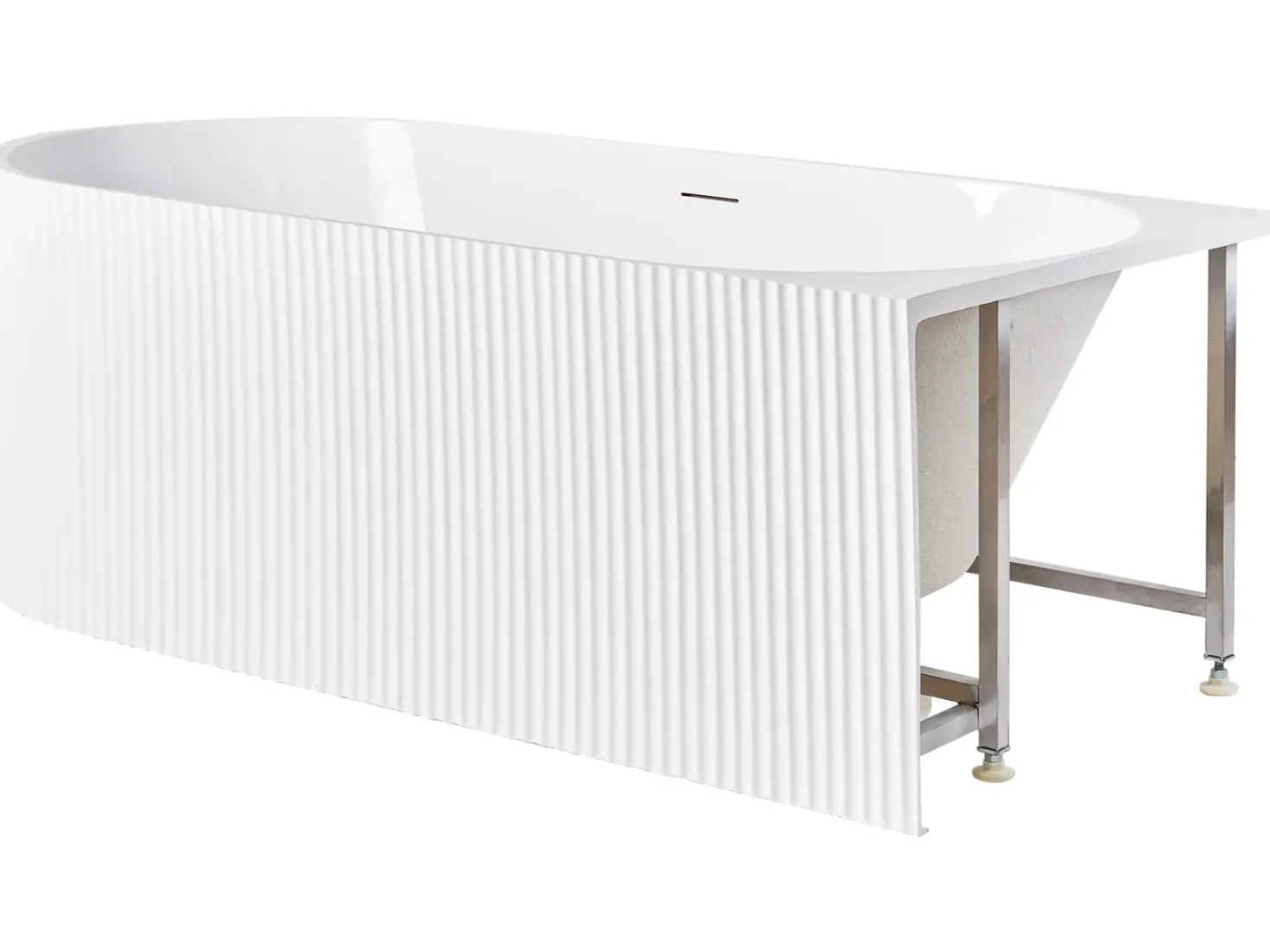 Vasca da bagno angolare GOCTA Lato Sinistro 170 x 77 cm Bianco