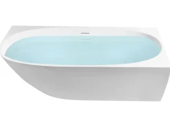 Vasca da bagno angolare PARNAIBA Lato Sinistro 170 x 80 cm Bianco