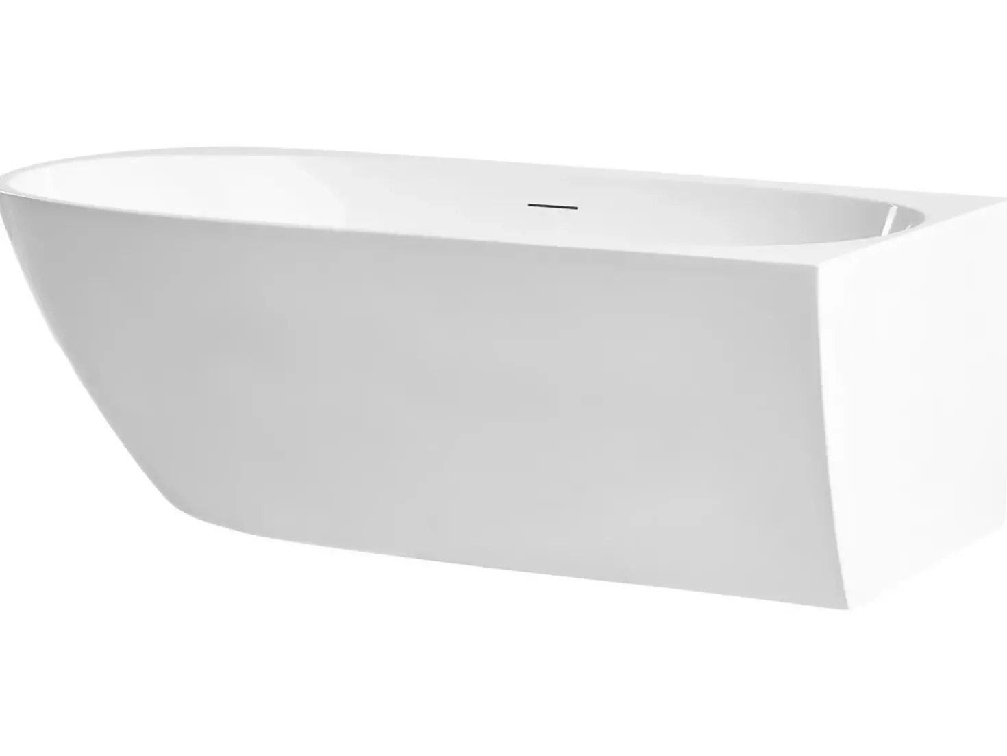 Vasca da bagno angolare PARNAIBA Lato Sinistro 170 x 80 cm Bianco